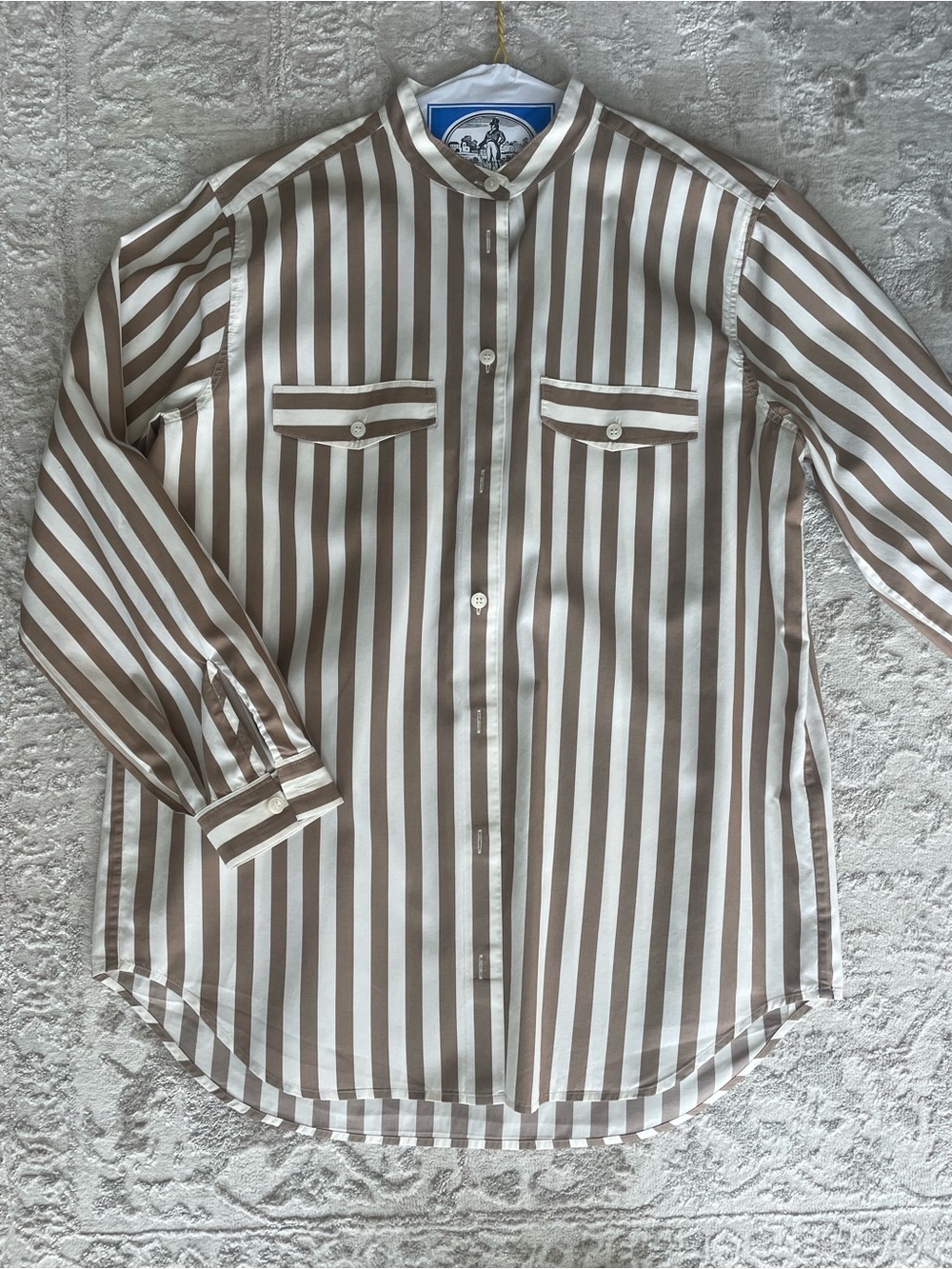 FRAME Stripe Pocket Button-Up Tunic